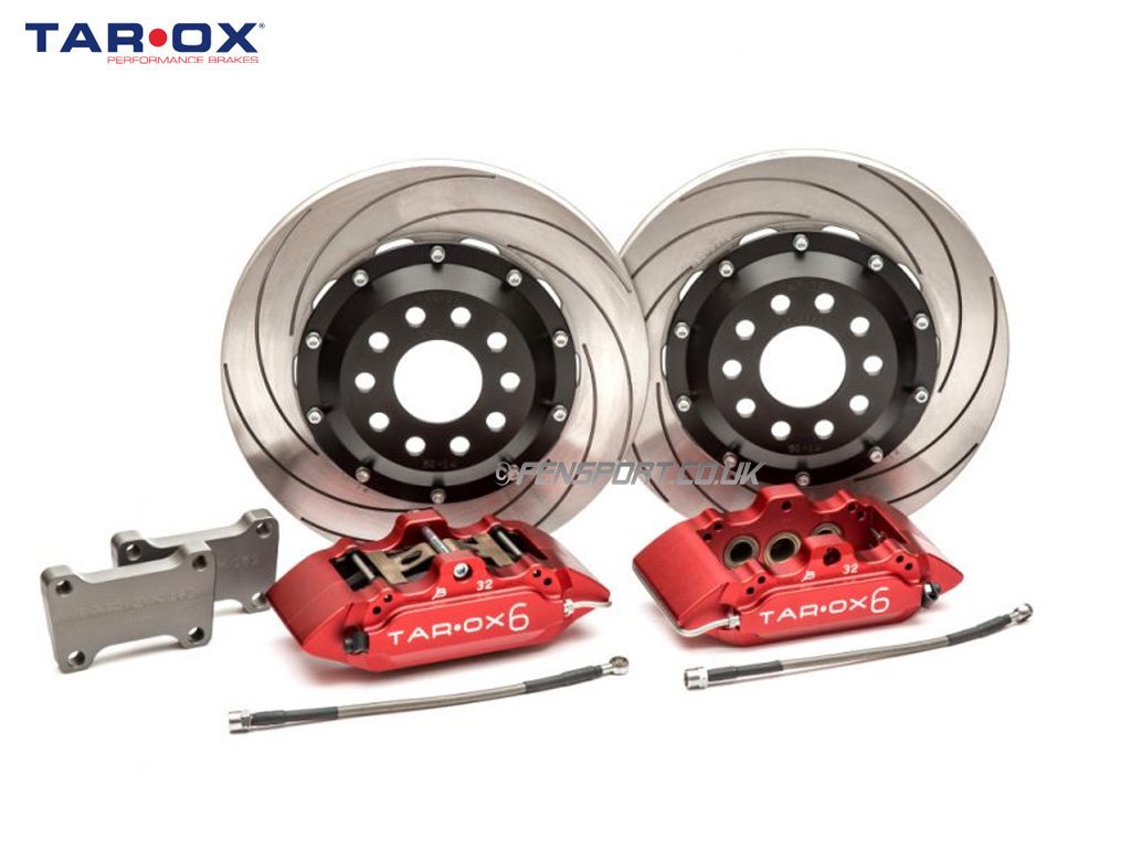 パーツ TNI Feather Brakes Brake Kit - Front - Tarox - 6 Piston - 320mm Discs - MR2 MK2 SW20