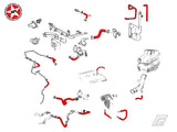 Ancillary Coolant & Breather  Silicone Hose Kit -Stoney Racing - MR2 MK2 Rev 1 & 2 NA - Diagram