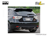 HKS Exhaust System - High Power Spec L - Carbon Tips - Impreza GRB - installed