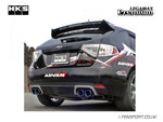 HKS Legamax Premium Exhaust - Rear Silencer - Impreza GRB - installed