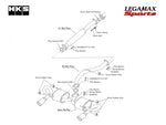 HKS Legamax Sports - Exhaust System - Burned Tips - GR86 - parts diagram