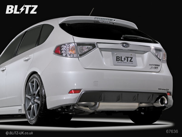 Blitz Nur Spec DT Exhaust System - Single Exit - 67636 - Impreza S