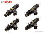 Fuel Injector Set of 4 Bosch Top Feed 11mm - 550cc to 2200cc - with Plugs & Pigtails