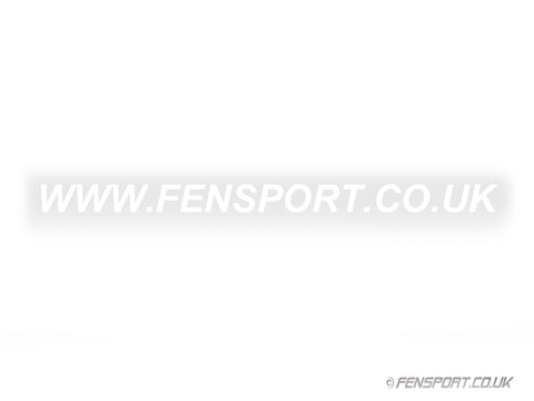 White WWW.FENSPORT.CO.UK Sticker (58cm X 3.3cm)