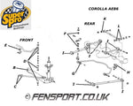 SuperPro - Front Anti Roll Bar Link  Bush Kit - Corolla AE86, Starlet & Sera - SPF0903K