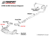 Cobra Exhaust Front Pipe - De Cat Pipe - GT86 & BRZ