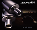 Blitz Nur Spec DT Exhaust System - Single Exit - 67636 - Impreza S-GT GH8
